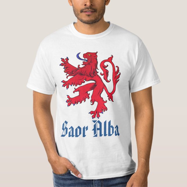 Schottische Unabhängigkeit Saor roter Löwe alba T-Shirt (Vorderseite)