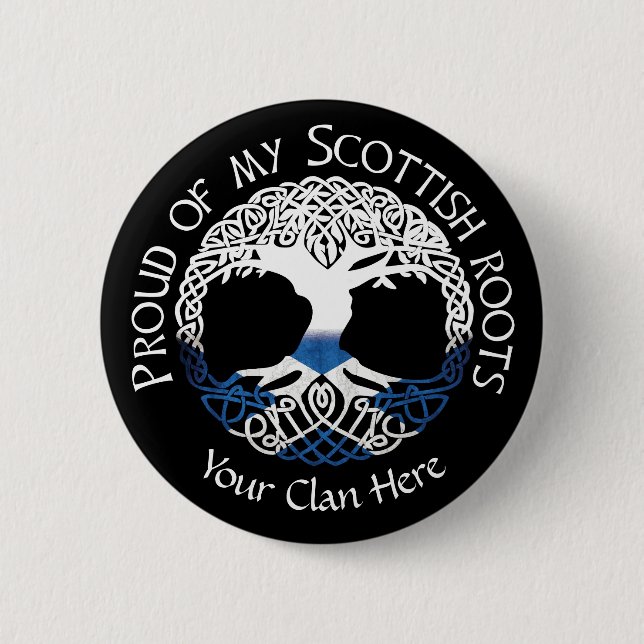 Schottische Wurzeln Button (Vorderseite)