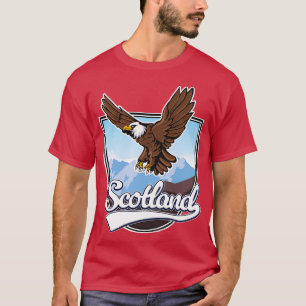 Schottischer Adlerlandschaftsvektor T-Shirt