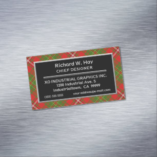 Schottischer Akzent-Clan heuen Tartan Magnetische Visitenkarte