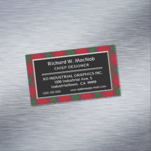 Schottischer Akzent Clan MacNab Tartan Magnetische Visitenkarte