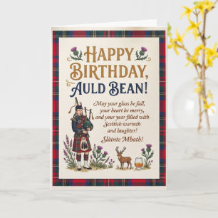 Schottischer Auld Bean Geburtstag Karte