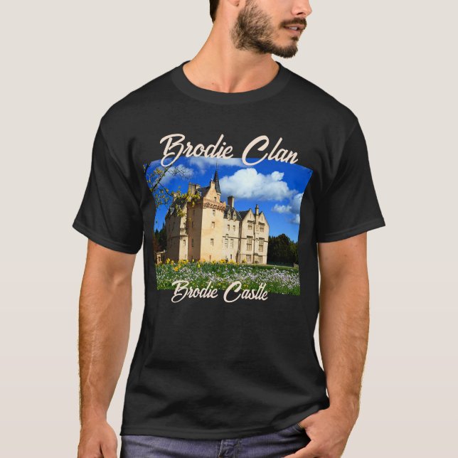 Schottischer Brodie Clans Burgfamilie T-Shirt (Vorderseite)