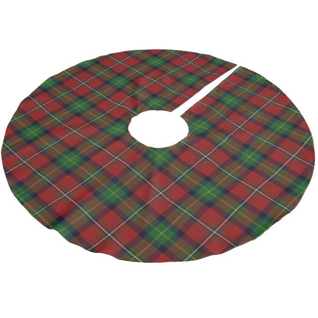Schottischer Clan Boyd Tartan Polyester Weihnachtsbaumdecke (Schrägansicht)