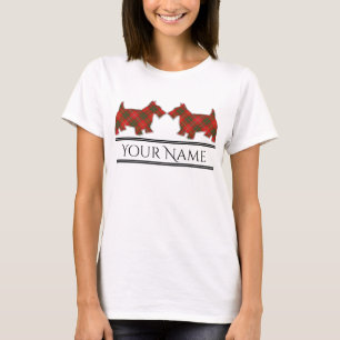Schottischer Clan Bruce Tartan Scottie Dogs T-Shirt