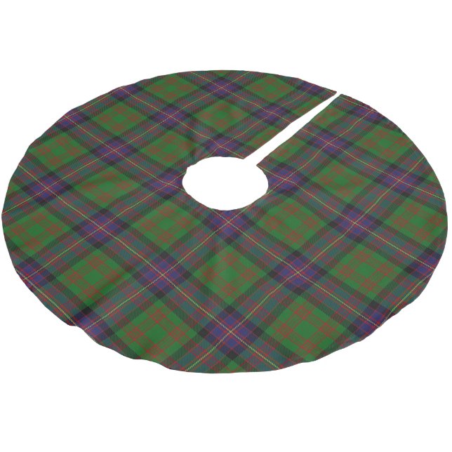 Schottischer Clan Cochrane Cochran Tartan Polyester Weihnachtsbaumdecke (Schrägansicht)