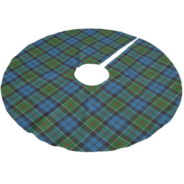 Schottischer Clan Colquhoun Tartan Polyester Weihnachtsbaumdecke (Schrägansicht)