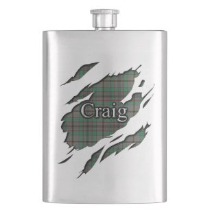 Schottischer Clan-CraigTartan Flachmann