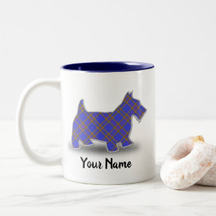 Schottischer Clan Elliot Elliott Tartan Terrier Zweifarbige Tasse