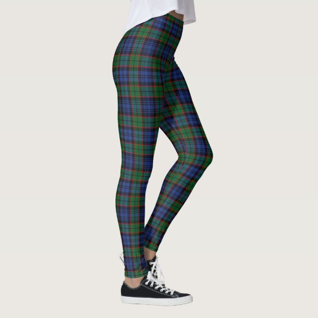 Schottischer Clan Fletcher blauer und grüner Leggings (Rechts)