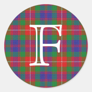 Schottischer Clan Fraser von Lovat Tartan mit Runder Aufkleber