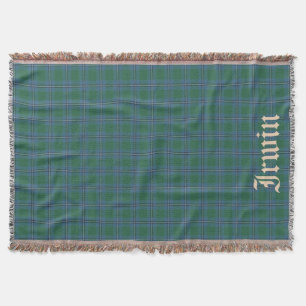 Schottischer Clan Irwin Tartan mit Namen 2 Decke