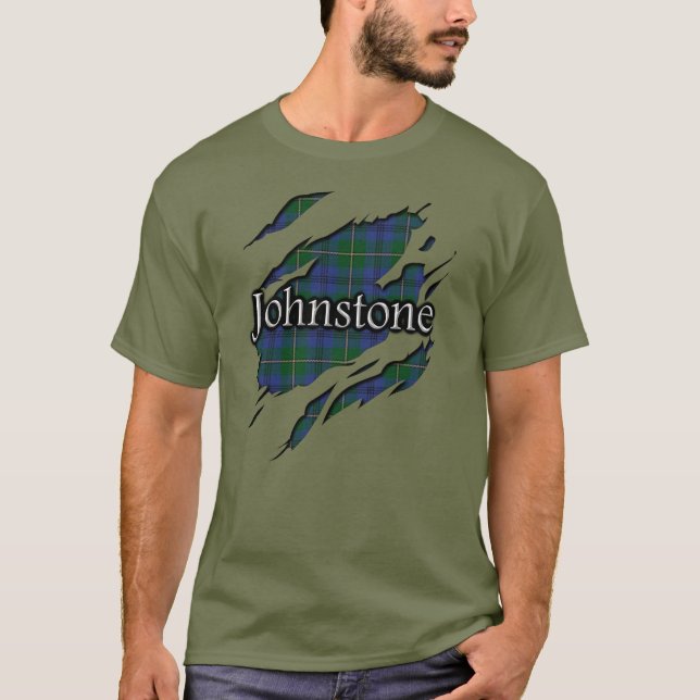 Schottischer Clan Johnstone Johnston Tartan-Geist T-Shirt (Vorderseite)