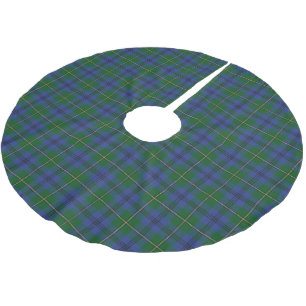Schottischer Clan Johnstone Johnston Tartan Polyester Weihnachtsbaumdecke