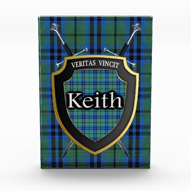 Schottischer Clan-KeithTartan Fotoblock (Vorderseite)