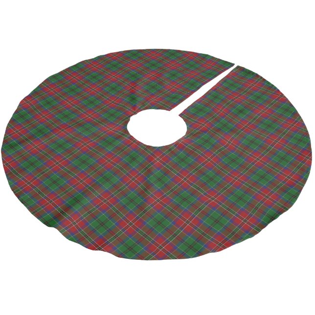 Schottischer Clan MacCulloch Tartan Polyester Weihnachtsbaumdecke (Schrägansicht)