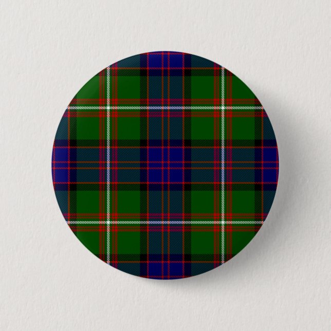 Schottischer Clan MacDonald von Clanranald Tartan Button (Vorderseite)