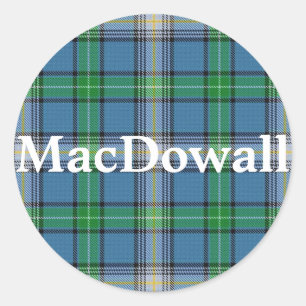 Schottischer Clan MacDowall Tartan kariert Runder Aufkleber