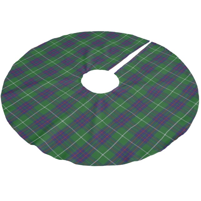 Schottischer Clan MacIntyre Tartan Polyester Weihnachtsbaumdecke (Schrägansicht)