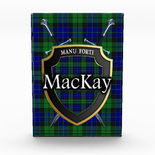 Schottischer Clan MacKay Tartan Fotoblock