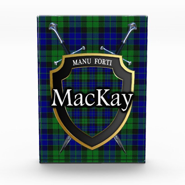 Schottischer Clan MacKay Tartan Fotoblock (Vorderseite)