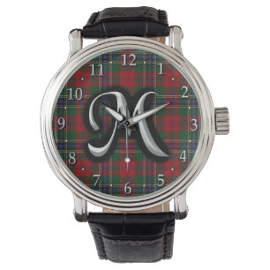 Schottischer Clan MacLean M MonogrammTartan Armbanduhr