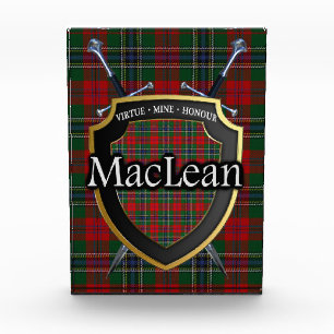 Schottischer Clan MacLean Tartan Fotoblock