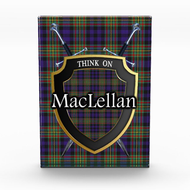Schottischer Clan MacLellan Tartan Fotoblock (Vorderseite)