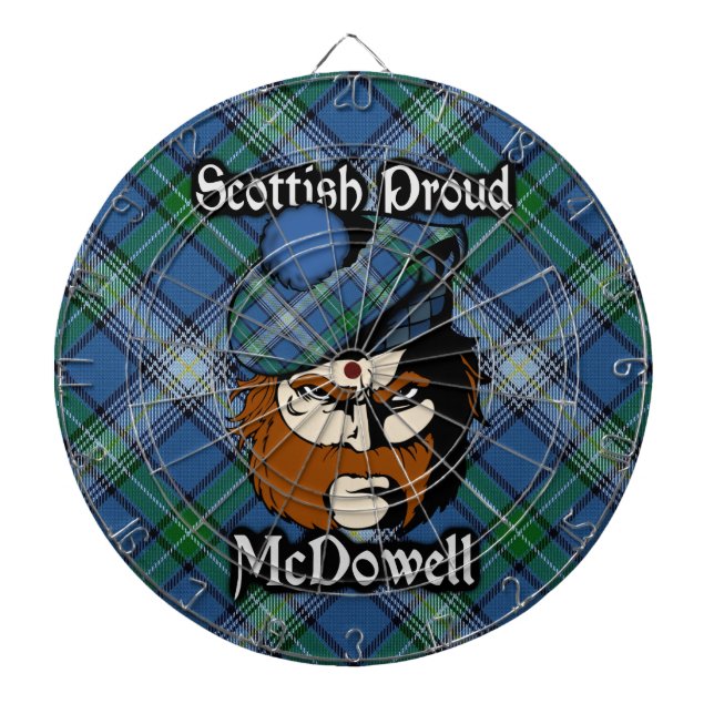 Schottischer Clan McDowell TartanDartboard Dartscheibe (vorne)