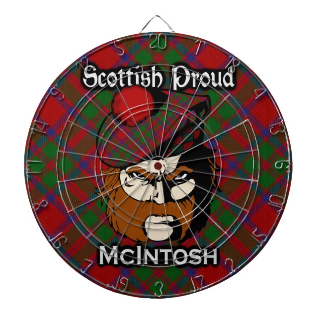 Schottischer Clan McIntosh TartanDartboard Dartscheibe (vorne)