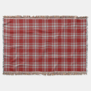 Schottischer Clan Menzies roter und weißer Tartan Decke
