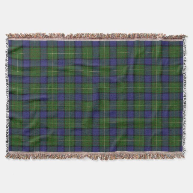 Schottischer Clan Muir Tartan Decke (Vorderseite)