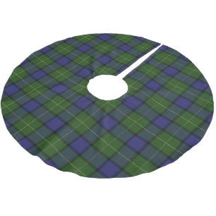Schottischer Clan Muir Tartan Polyester Weihnachtsbaumdecke