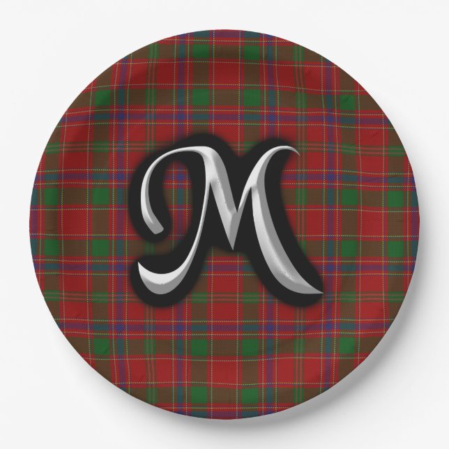 Schottischer Clan Munro Tartan Pappteller (Vorderseite)