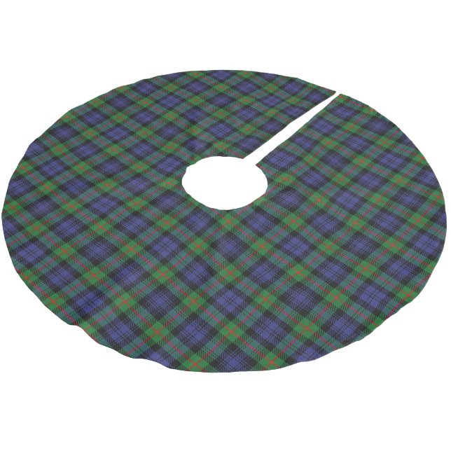 Schottischer Clan-MurrayTartan Polyester Weihnachtsbaumdecke (Schrägansicht)