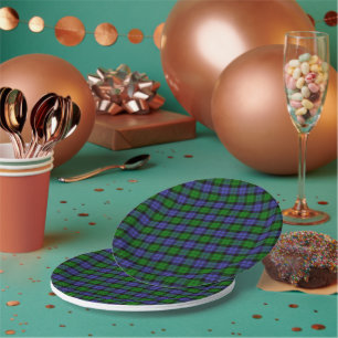 Schottischer Clan Plaid Pappteller