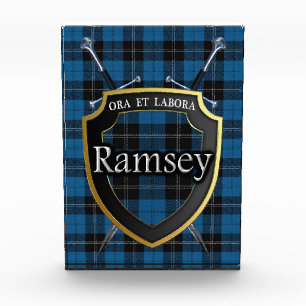 Schottischer Clan Ramsey Ramsay Tartan Fotoblock