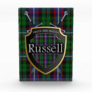 Schottischer Clan-RussellTartan Fotoblock