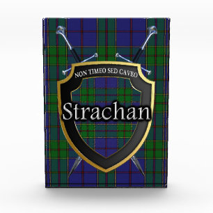 Schottischer Clan Strachan Tartan Fotoblock