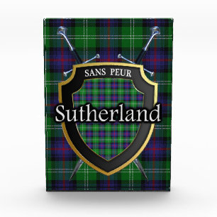 Schottischer Clan-SutherlandTartan Fotoblock