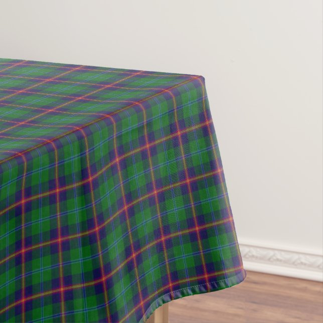 Schottischer Clanjunger grüner lila gelber Tartan Tischdecke (Beispiel)