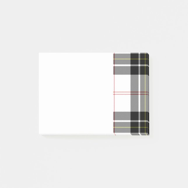 Schottischer ClanMacPhersonschwarzweiss-tartan Post-it Klebezettel (Vorderseite)