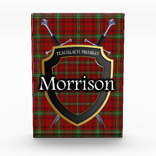 Schottischer ClanMorrisonTartan Fotoblock