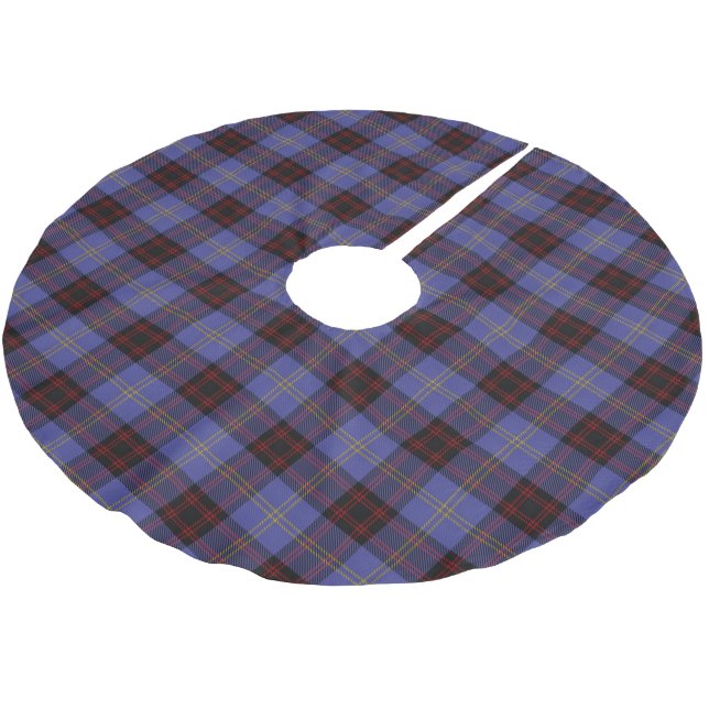 Schottischer ClanRutherfordTartan Polyester Weihnachtsbaumdecke (Schrägansicht)