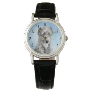 Schottischer Deerhound-Malerei - Süße originelle H Armbanduhr