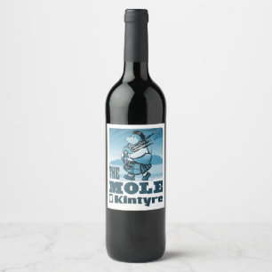 Schottischer Dudelsack, der Mole von Kintyre Weinetikett