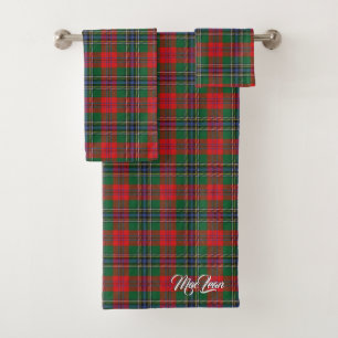 Schottischer Flair-Clan MacLean Tartan kariert Badhandtuch Set
