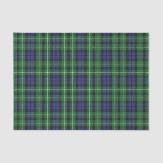 Schottischer Geschenk-Clan-GrahamTartan Seidenpapier (Vorderseite)