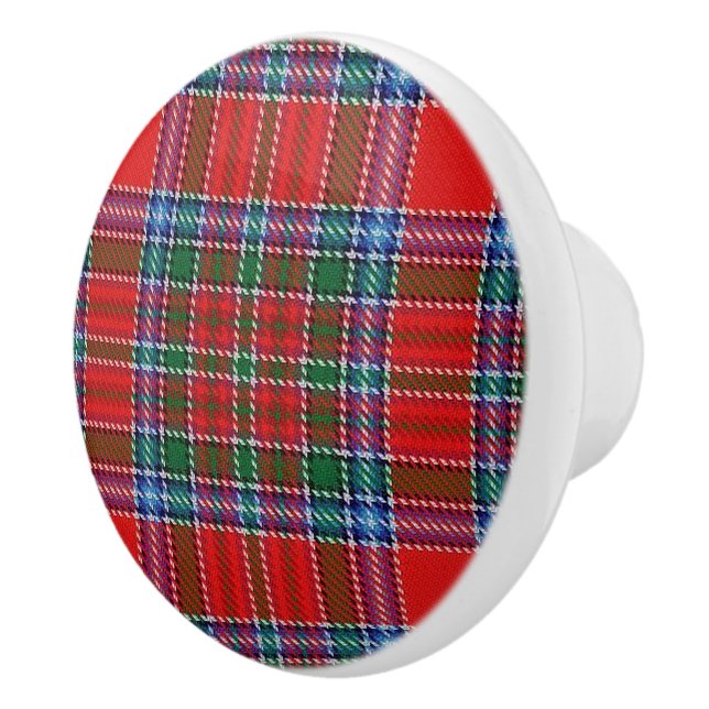 Schottischer Herrlichkeits-Clan MacBean Tartan Keramikknauf (Rechts)