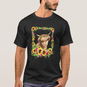 Schottischer Highland-Kuh-Kalb-Shirt für Farmer-Mu T-Shirt